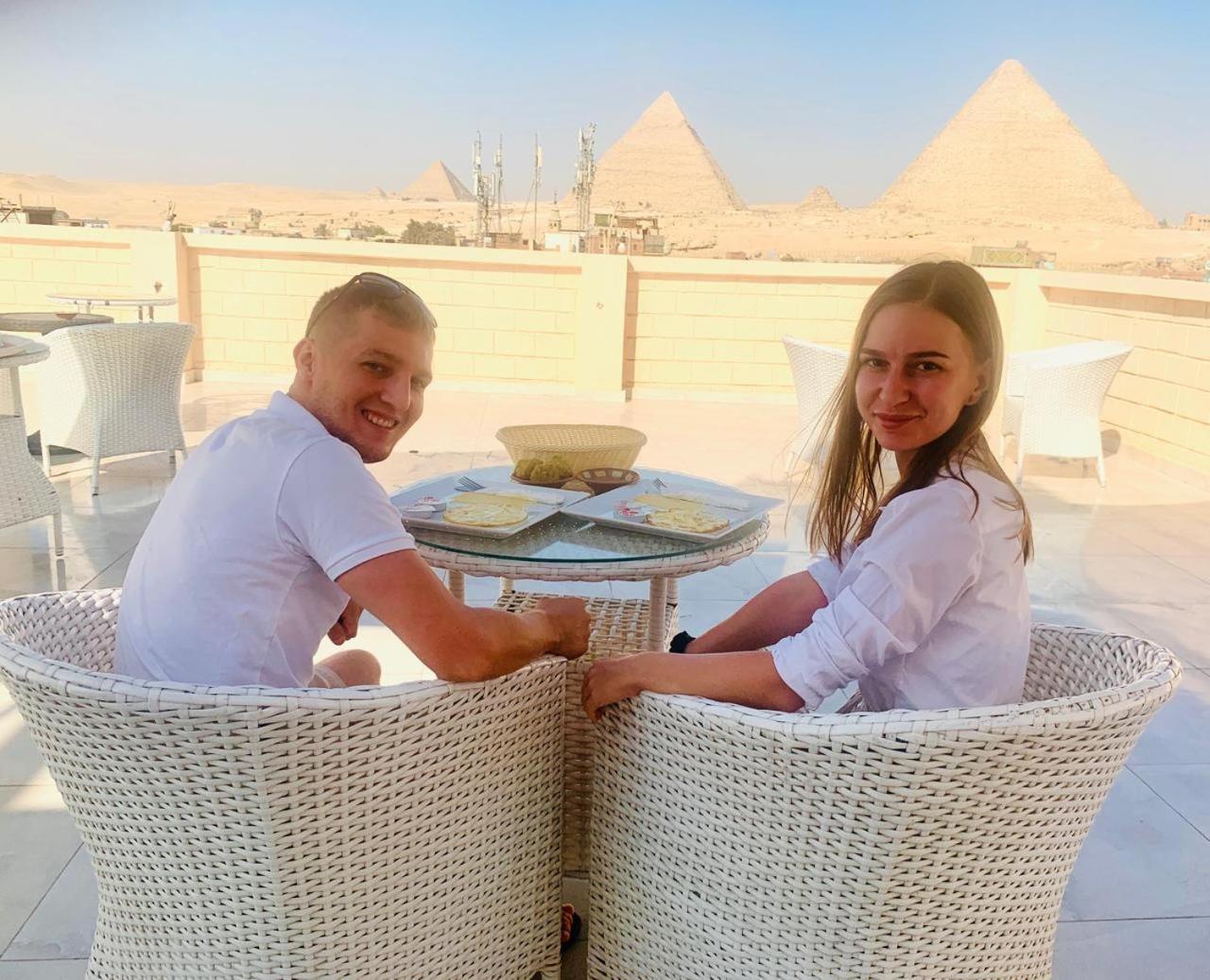 Kafret el-Gabal El Aida Pyramids View Hotel מראה חיצוני תמונה